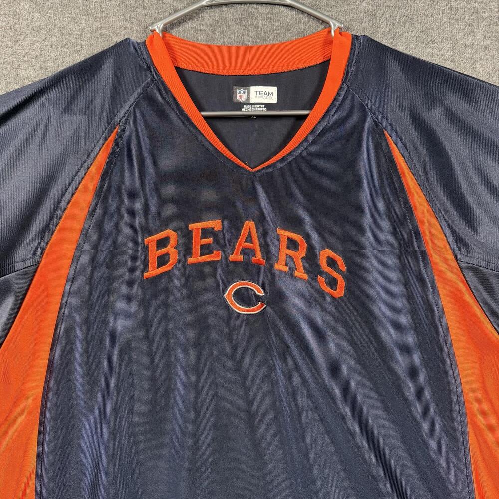 Chicago Bears Shirt Mens XL Blue Orange NFL Football V Neck Team Apparel